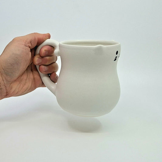 Whiskers - White Cat Mug