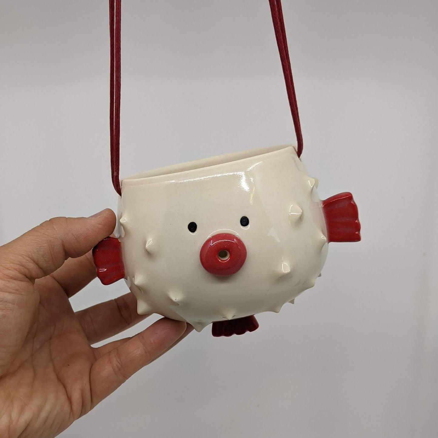 Puffer Fish Hanging Planter