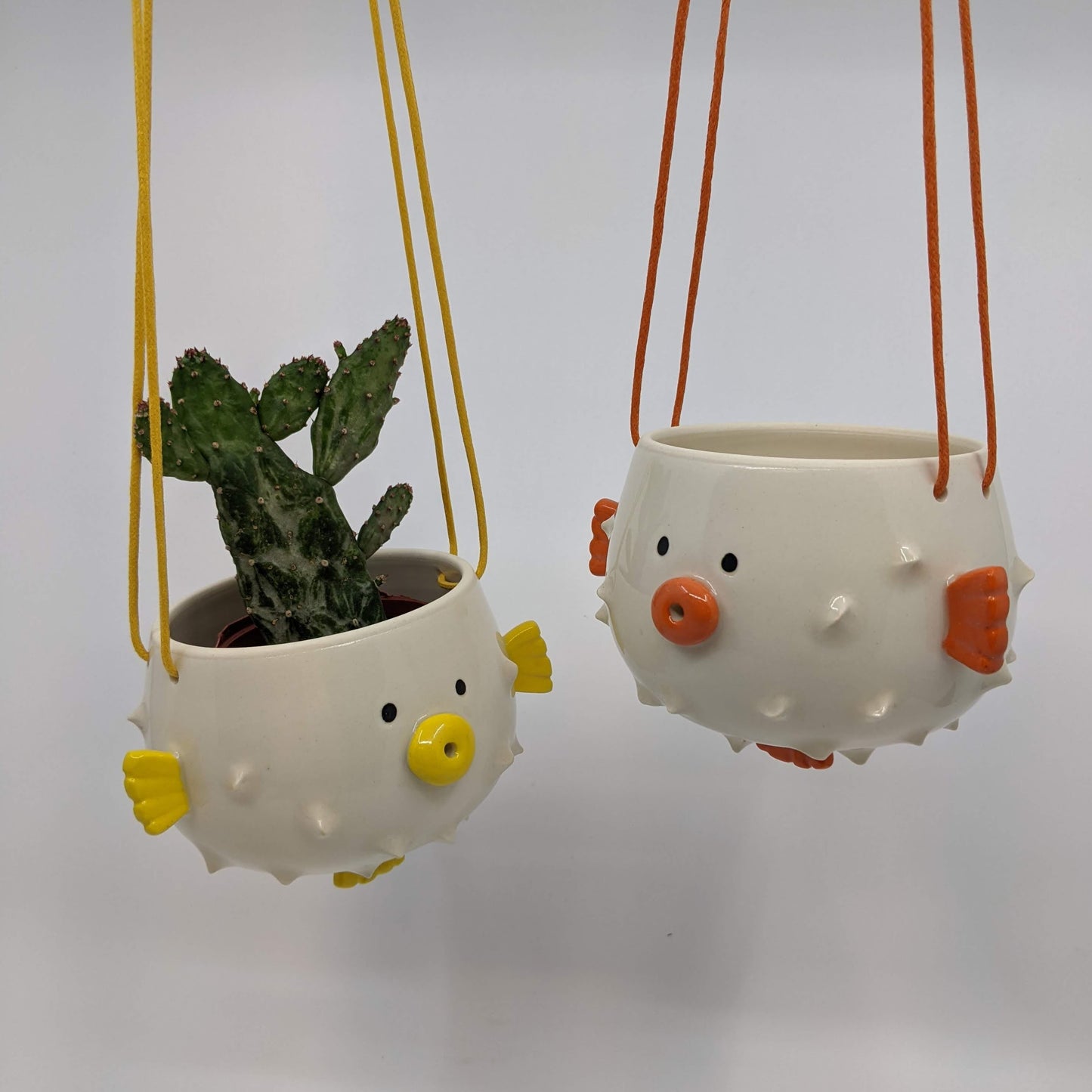 Puffer Fish Hanging Planter