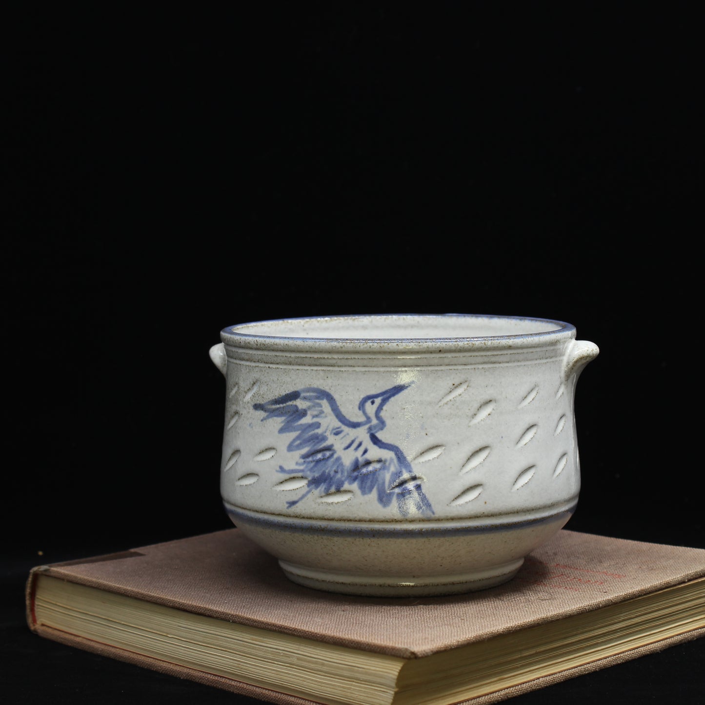 Stoneware Vase- Crane (3)