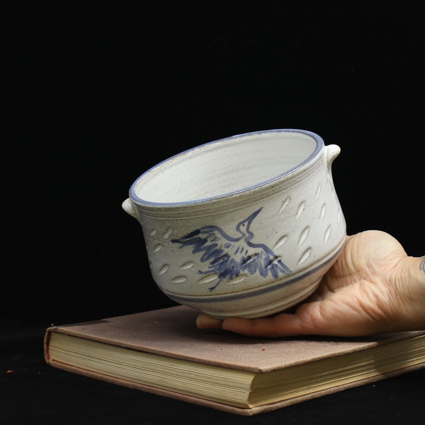 Stoneware Vase- Crane (3)