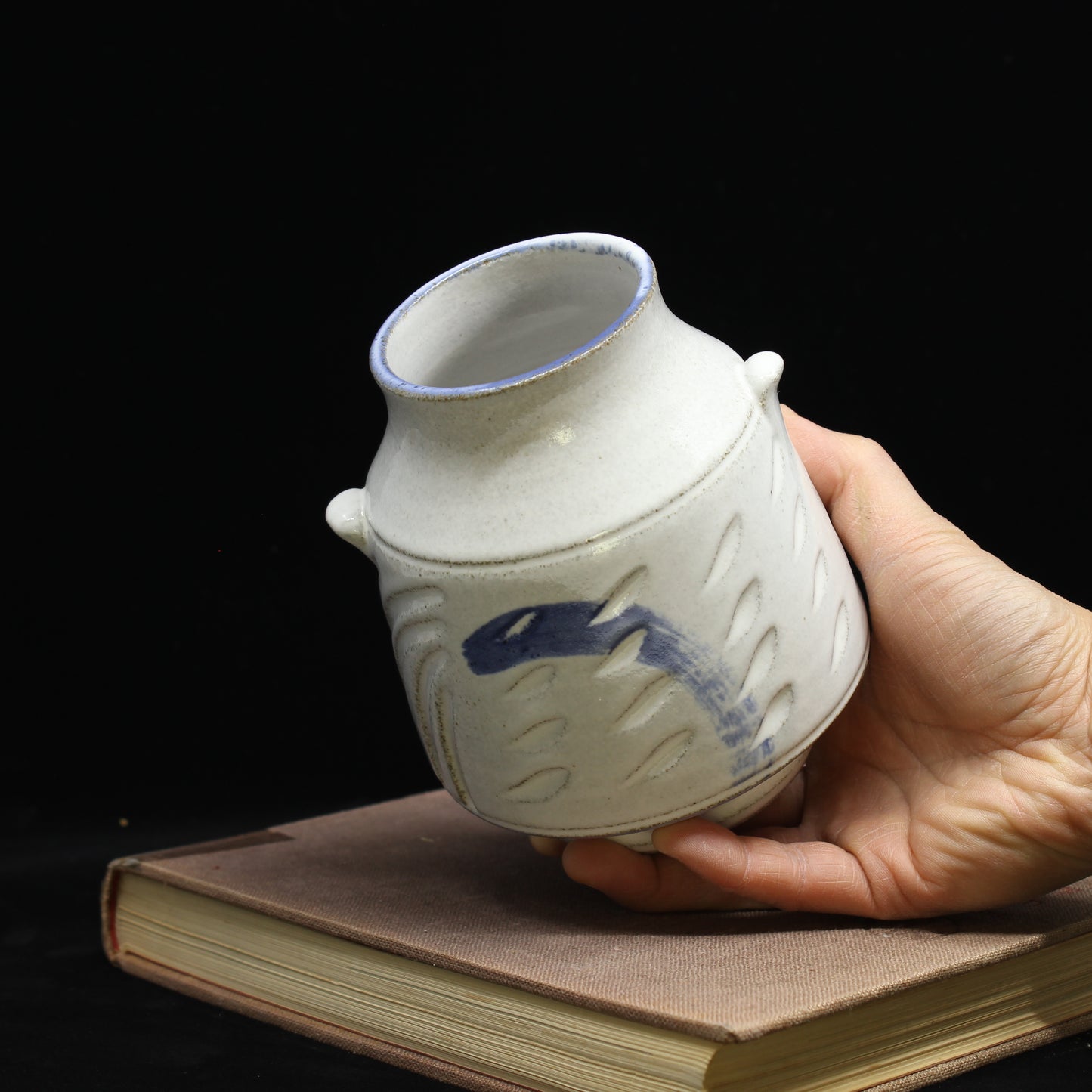 Stoneware Bottle Vase- Brushstroke (11)