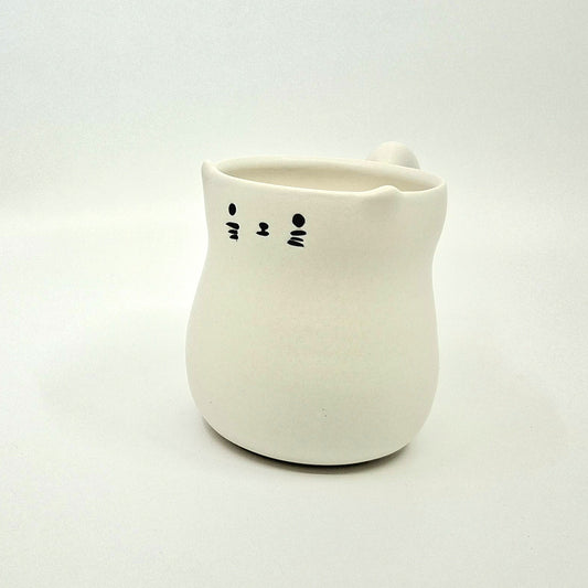 Whiskers - White Cat Mug