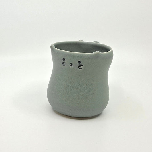 Whiskers - Grey Cat Mugs