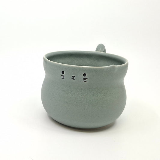 Whiskers - Grey Cat Mugs