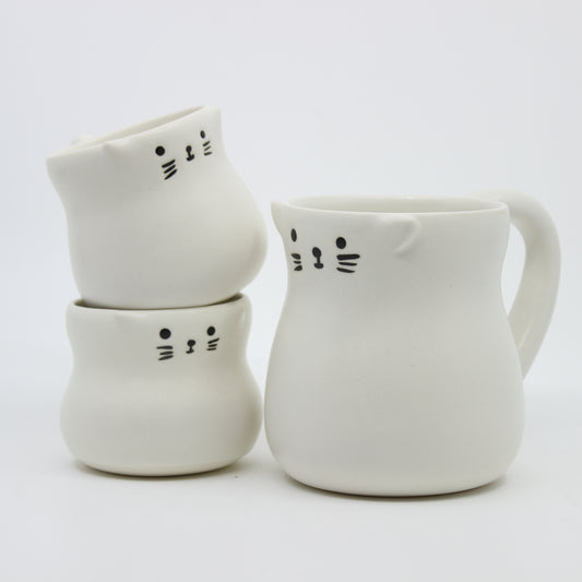 Whiskers - White Cat Mug
