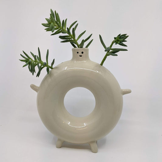 Standing Donut Flower Vase