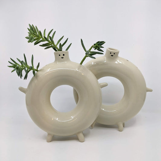 Standing Donut Flower Vase