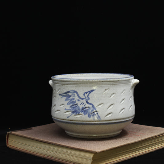 Stoneware Vase- Crane (3)