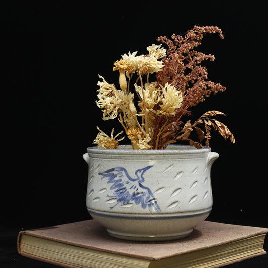 Stoneware Vase- Crane (3)