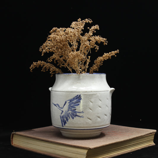 Stoneware Vase- Crane (4)