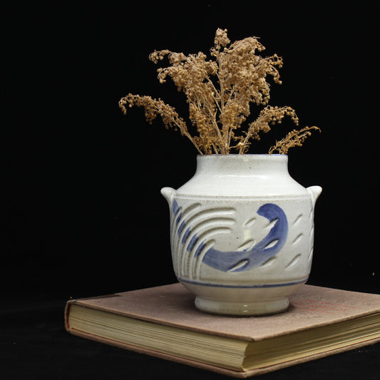 Stoneware Bottle Vase- Brushstroke (10)